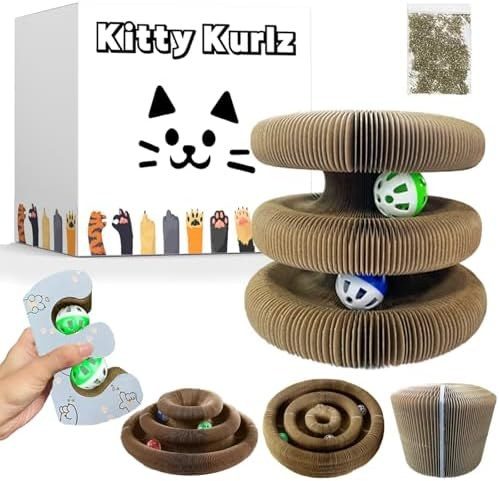 Kitty Kurlz E-Shape Magic Organ Cat Toy, Two-Pack